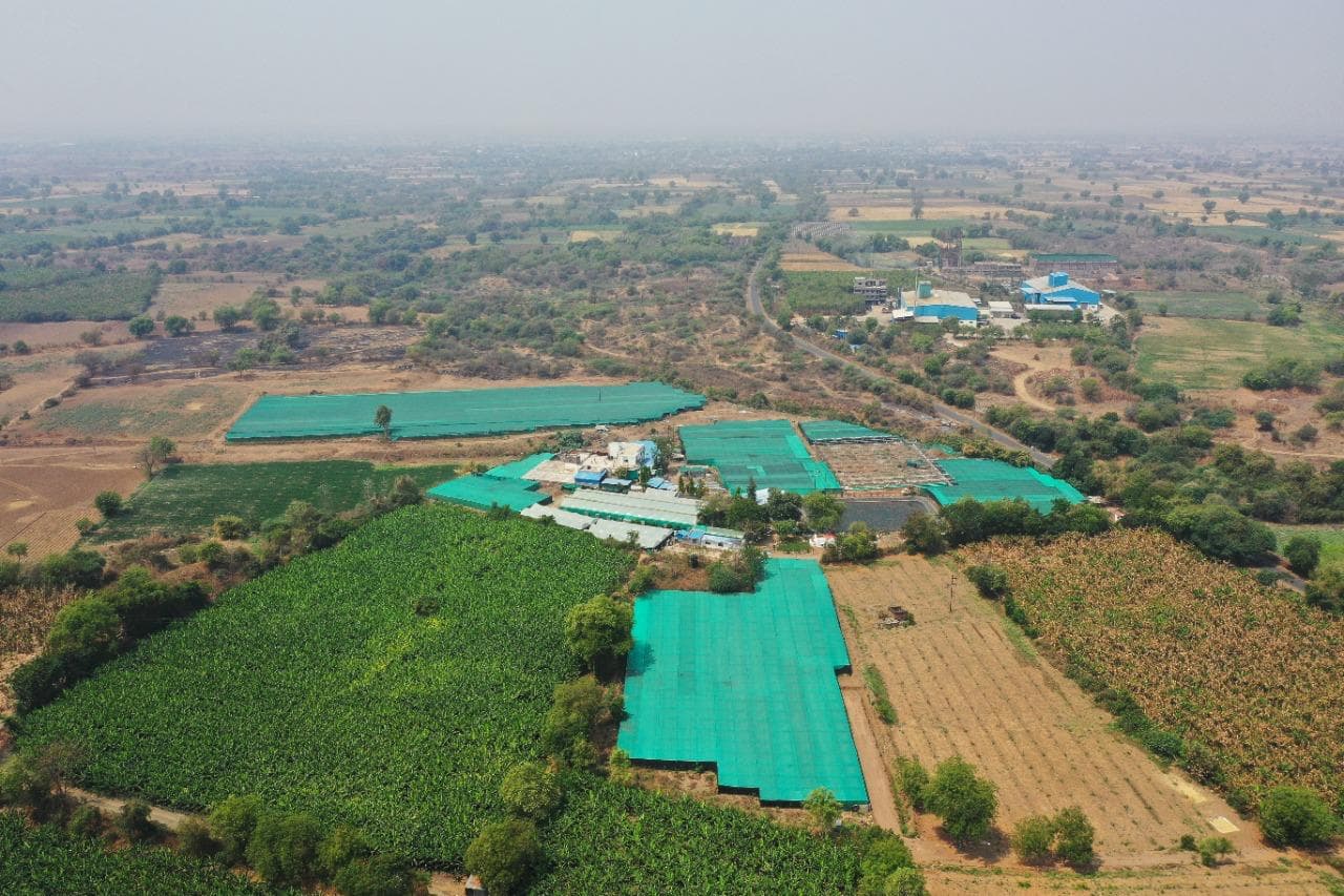 Ram Biotech Jalgaon - Aerial view of best tissue culture plant nursery in Maharashtra